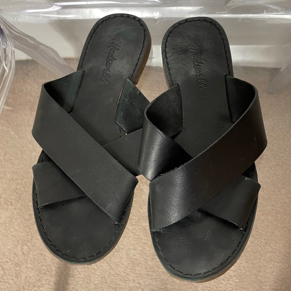 Madewell leather criss cross sandals